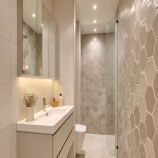 Contemporary Bathroom Design With Black Marble Wall Tiles
