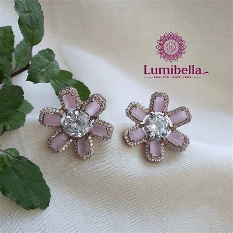 Pastel Rose Floral Stud Earrings – LumibellaFashion