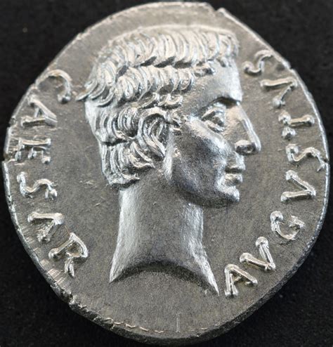 Silver Roman Denarius of Octavian as Augustus / Caesar Augustus Solid ...