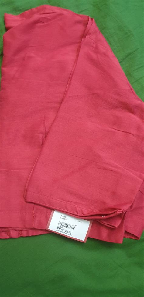 RENE Women's Cotton Silk Solid Half Sleeve Blouse (T-005204-34_Pink_34 ...