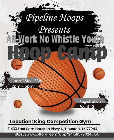 All Work NO Whistle Youth Hoop Camp, C.E. King High School, Cloverleaf ...