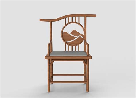 织然新中式实木餐椅现代简约餐桌椅子家用禅意仿古休闲椅餐厅家具-单品-美间（软装设计采购助手）