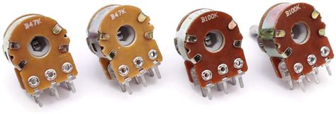 PAIR OF 5 47K DUAL 100K DUAL 47A47B, 100A100B DUAL TAPER Potentiometer ...