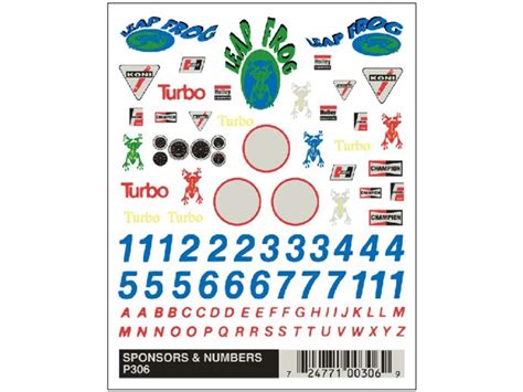 Pinecar 306 Dry Transfer Sponsors & Numbers : Amazon.in: Toys & Games