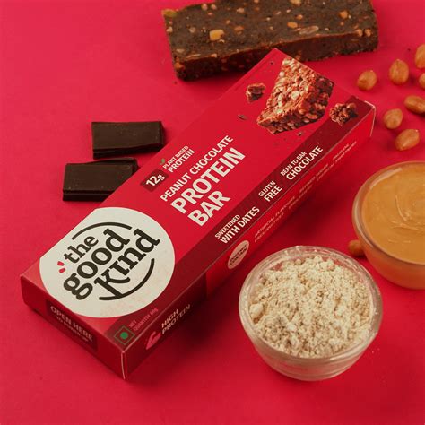 The Good Kind Peanut Chocolate Protein Bar – 12g Plant Protein, Gluten-Free