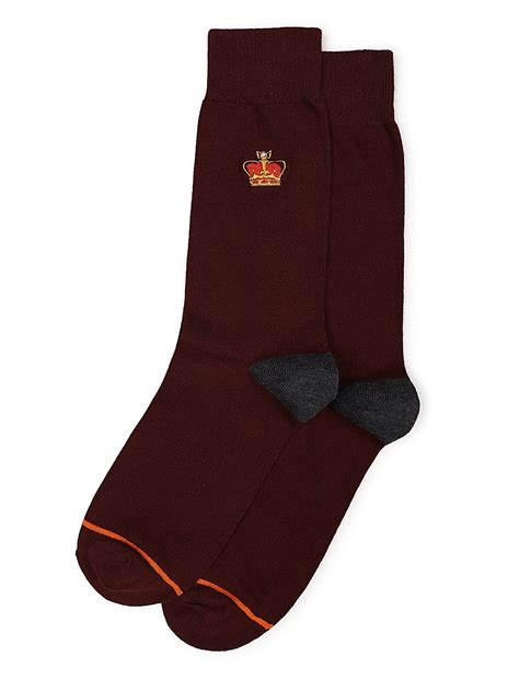 Buy Cotton Mix Embroidered Socks at Marks & Spencer
