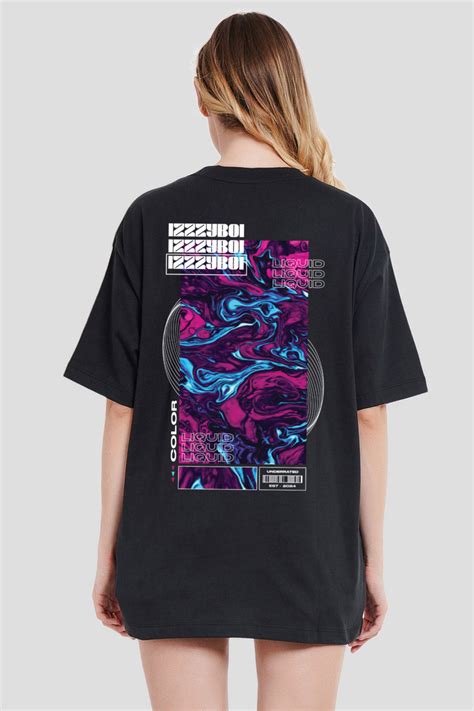 Shop Womens Underrated Izzyboi Black Oversized Printed T-Shirt