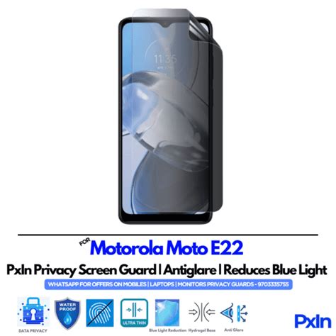 Privacy Screen Guard for Motorola Moto E22 Mobile | No.1