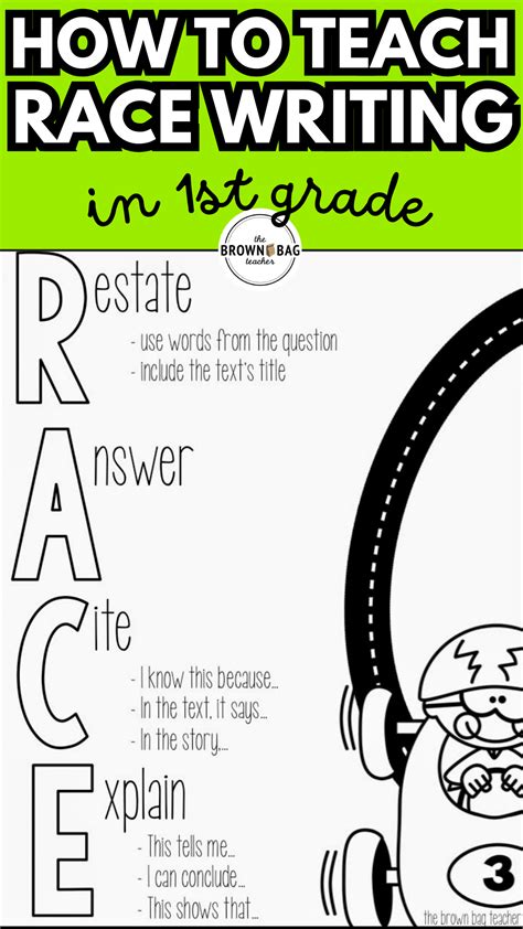 Easy race writing strategy open responses in 1st grade – Artofit