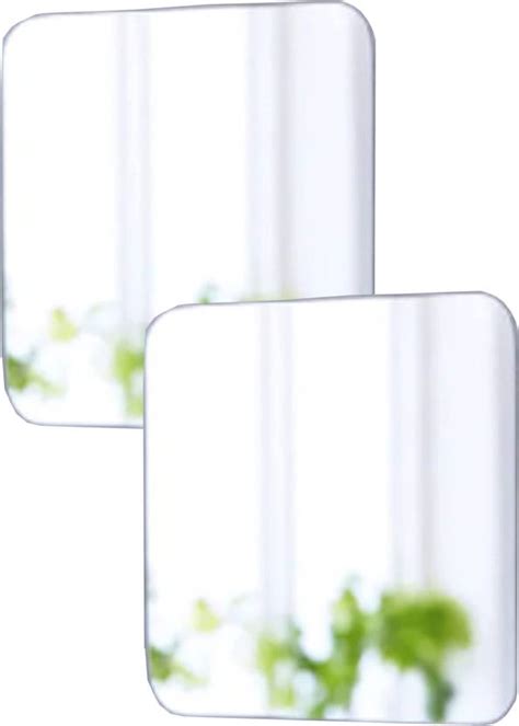 Zegel Ikea Glass Square Mirror with Two Side Tapes Wall Mirror ( 20x20 ...