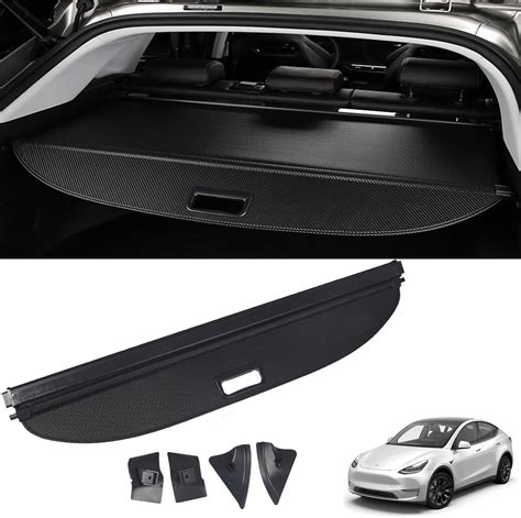 Amazon.com: CNTSLNB Trunk Cargo Cover for Tesla Model Y Accessories, Retractable Trunk Security ...