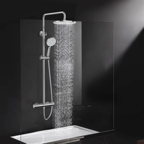 Buy Rainsworth Thermostatic Shower Mixer Set Chrome, 25cm Round ...