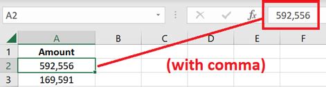 How to Remove Comma From Number in Excel 的图像结果