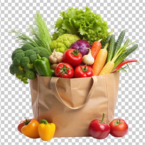Shopping bag with vegetables transparent background | Premium AI ...