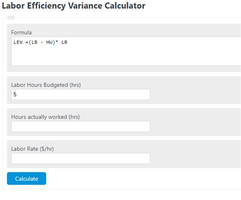 Labor Efficiency Variance Calculator 的图像结果