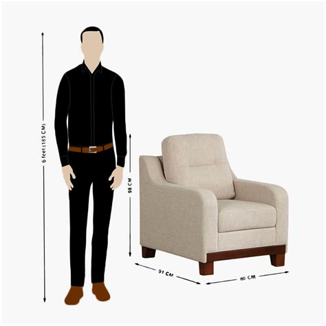 Buy Santiago Fabric 1-Seater Sofa - Beige from Home Centre at just INR ...