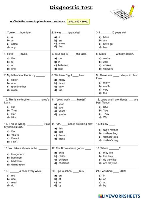 Basic English Test for Beginners 的图像结果
