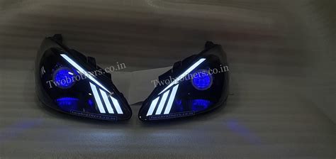 Old i10 Mustang Style Projector Headlights with Ultra Matrix Eagle Eyes ...