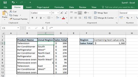 Image result for Excel Spreadsheet Sumif Formula
