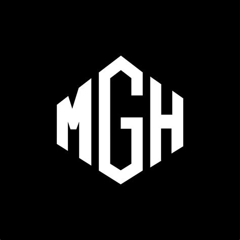 création de logo de lettre mgh avec forme de polygone. création de logo ...