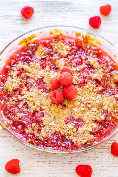 Raspberry Crisp (Fresh or Frozen Berries) - Averie Cooks