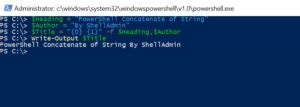 PowerShell Concatenate String 的图像结果