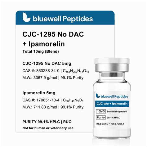 CJC-1295 No DAC + Ipamorelin 10mg Blend | Bluewell Peptides