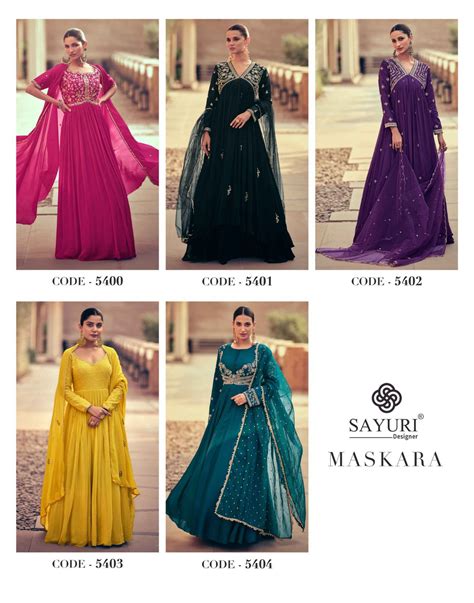 Maskara Sayuri Chinon Silk Gown Dupatta Set – Kavya Style Plus