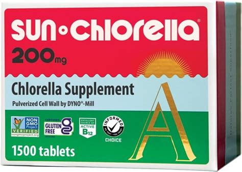 Sun Chlorella A Tablets -- 200 mg - 1500 Tablets - Vitacost