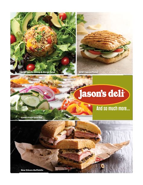 Jason Deli Printable Menu