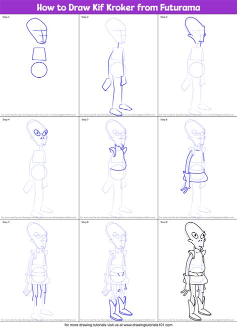 How to Draw Kif Kroker from Futurama (Futurama) Step by Step ...