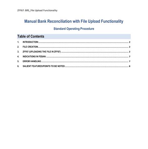 Standard Operating Procedure (SOP) Manual Bank Reconciliation with File ...