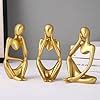 Buy TIED RIBBONS Decorative Abstract Thinker Men Statue Set of 3 Modern ...