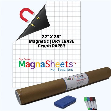 ABACO OFFICE Jumbo Dry Erase Magnetic Graph Paper - 22x28 | 4 India | Ubuy