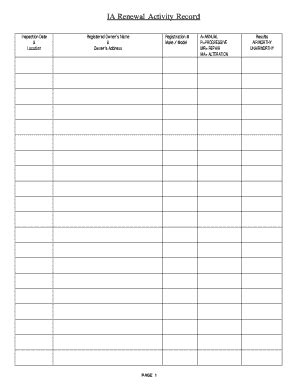 Fillable Online faa IA Renewal Activity Training Form - faa Fax Email ...
