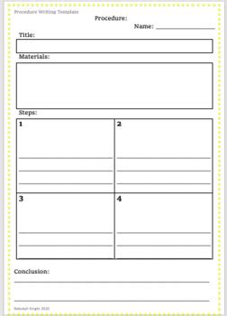 Image result for Procedure Writing Template