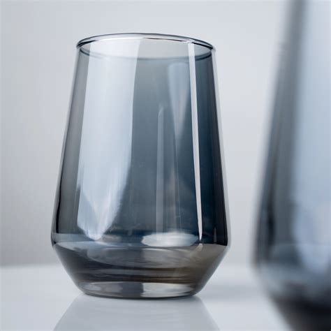 Smoky Grey Stemless Tumblers - Set of 6 – Ghar Art