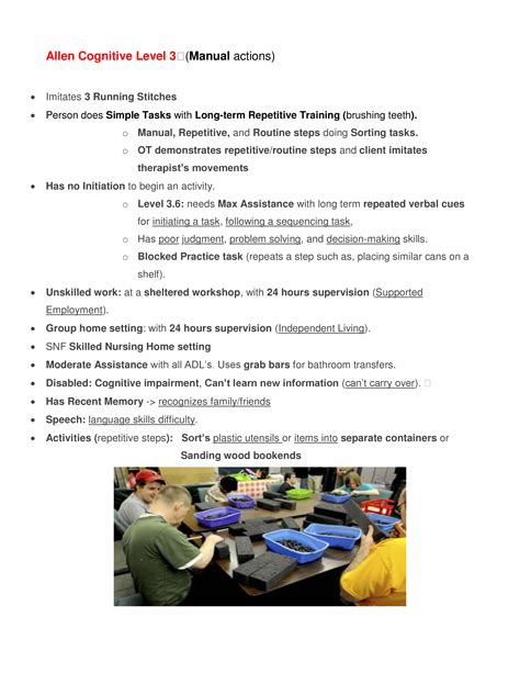 Allen cognitive levels – Artofit