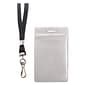 Advantus Resealable ID Badge Holder with Lanyard, Black & Clear, 20 ...