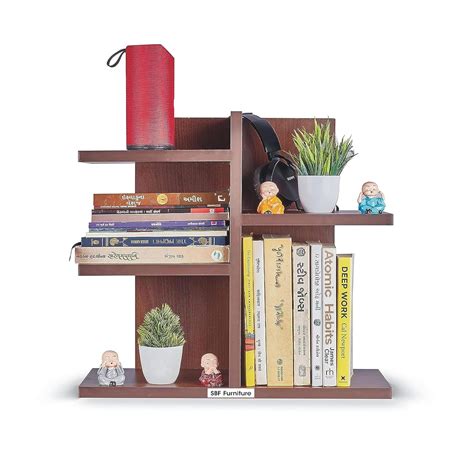 KVS Furniture Adjustable Wood Desktop Storage Organizer Display Shelf ...