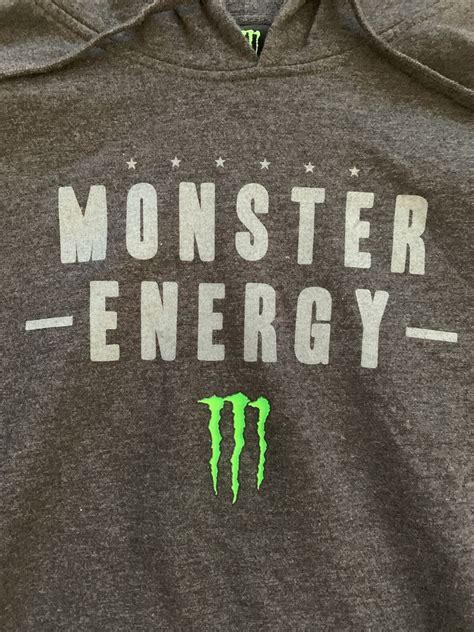 Monster Energy Drink Pullover Hoodie Men’s XL Gray - Gem