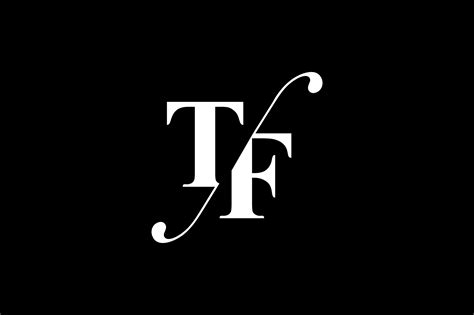 TF Monogram Logo design By Vectorseller | TheHungryJPEG.com