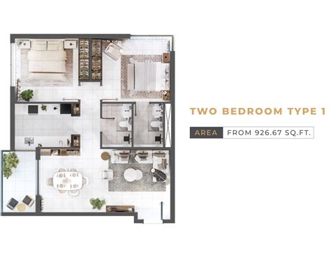 Floor Plans - Levanto Apartment by ORO24 at JVC, Dubai