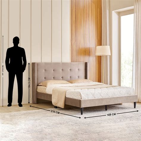 Buy Helios Bravo Betty Queen Bed - Brown from Helios by Home Centre at ...