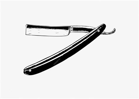 Barber Straight Razor Drawing