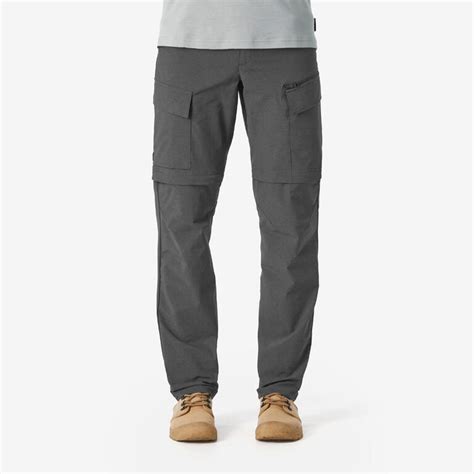 Buy Men's Dark Grey Convertible Travel Trousers Online | Decathlon