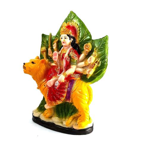 Buy Tongari Maa Durga MATA Rani Sculpture Nav Durga Devi Sherawali Idol ...
