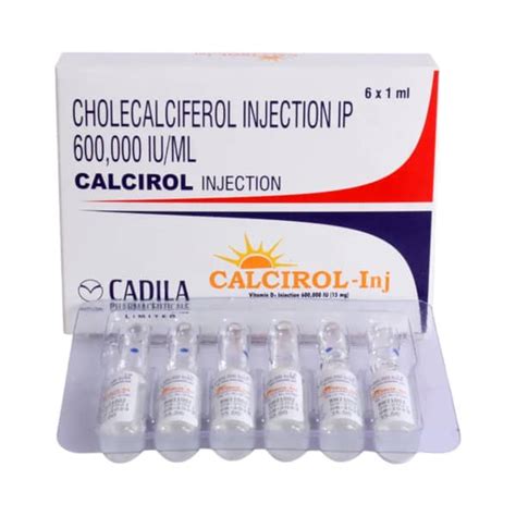 Calcirol Injection 6x1ml: Uses, Side Effects, Price, Dosage & More Info ...