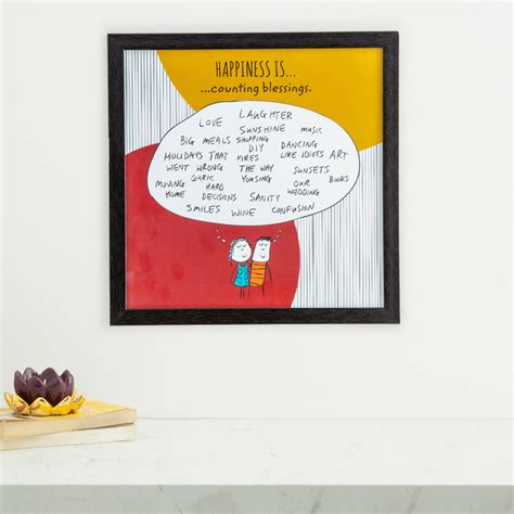 Buy Happiness Is Counting Blessings Picture Frame - 35 x 35 cm from ...