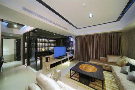 105平方米新古典三居室客厅电视柜装修效果图_太平洋家居网图库